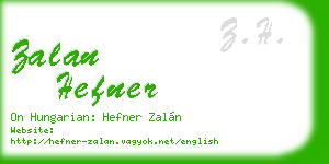 zalan hefner business card
